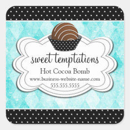 Hot Cocoa Chocolate Bomb Square Sticker