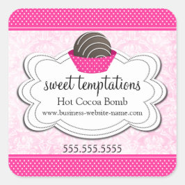 Hot Cocoa Chocolate Bomb Square Sticker