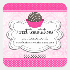Hot Cocoa Chocolate Bomb Square Sticker
