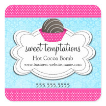 Hot Cocoa Chocolate Bomb Square Sticker