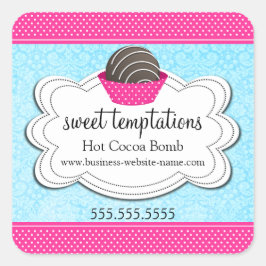 Hot Cocoa Chocolate Bomb Square Sticker