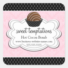 Hot Cocoa Chocolate Bomb Square Sticker