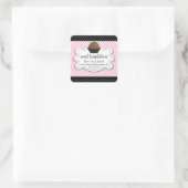 Hot Cocoa Chocolate Bomb Square Sticker (Tasche)