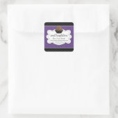 Hot Cocoa Chocolate Bomb Square Sticker (Tasche)