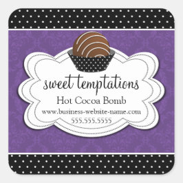 Hot Cocoa Chocolate Bomb Square Sticker