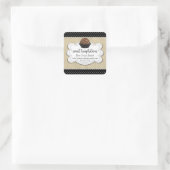 Hot Cocoa Chocolate Bombe Quadratischer Aufkleber (Tasche)