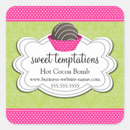 Hot Cocoa Chocolate Bombe Quadratischer Aufkleber
