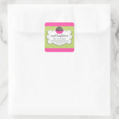 Hot Cocoa Chocolate Bombe Quadratischer Aufkleber (Tasche)