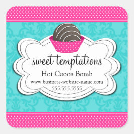 Hot Cocoa Chocolate Bombe Quadratischer Aufkleber