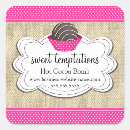 Hot Cocoa Chocolate Bombe Quadratischer Aufkleber