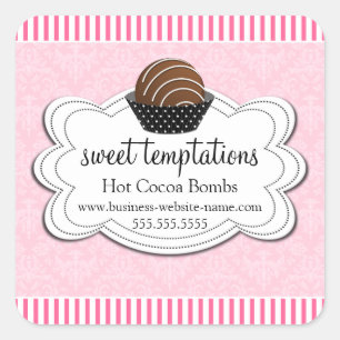 Hot Cocoa Chocolate Bombs Square Sticker