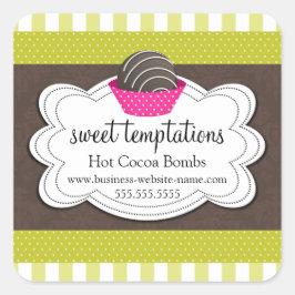 Hot Cocoa Chocolate Bombs Square Sticker