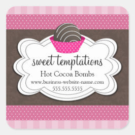 Hot Cocoa Chocolate Bombs Square Sticker