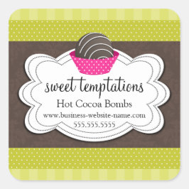 Hot Cocoa Chocolate Bombs Square Sticker