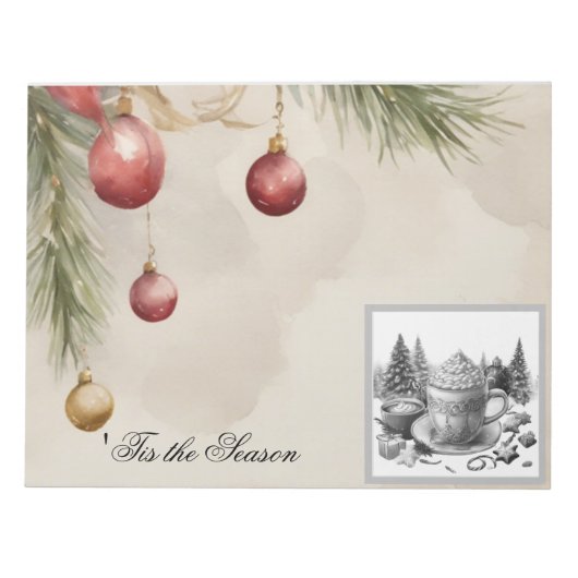 Hot Cocoa Christmas Notepad - Gemütliche Notizen f Notizblock (Vorderseite)