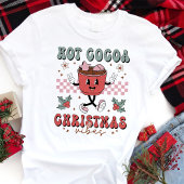 Hot Cocoa Christmas Vibes Retro Holiday Tri-Blend Shirt