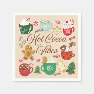 Hot Cocoa Christmas Vibes Serviette