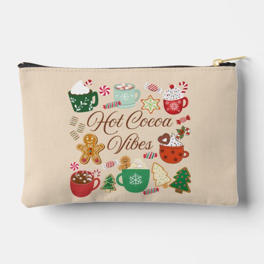 Hot Cocoa Christmas Vibes Zubehörtasche (Rückseite)