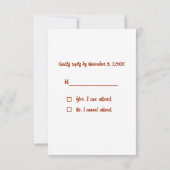 Hot Cocoa & Conversation UAWG Response Card RSVP Karte (Rückseite)