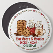Hot Cocoa & Cookies Christmas Button (Vorne & Hinten)