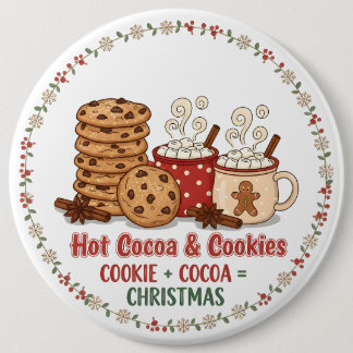 Hot Cocoa & Cookies Christmas Button