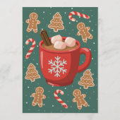 Hot Cocoa & Cookies Holiday Invitation | Christmas Einladung (Rückseite)