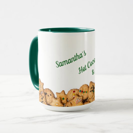 Hot Cocoa & Cookies - Personalisierte Mug Tasse (Vorderseite Links)