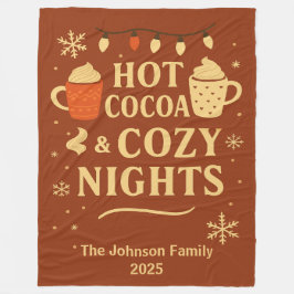 Hot Cocoa & Cozy Nights Family Blanket Fleecedecke