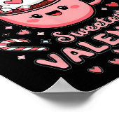 Hot Cocoa Crew Sweetest Valentine Vibes Matching C Poster (Ecke)
