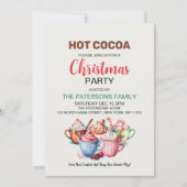 Hot Cocoa Cute Weihnachtsfeier Einladung (Vorderseite)