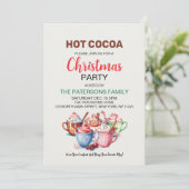 Hot Cocoa Cute Weihnachtsfeier Einladung (Stehend Vorderseite)