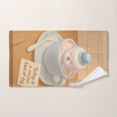 Hot Cocoa Day: Smiling Bichon Marshmallow Art Badhandtuch Set (Handtuch)