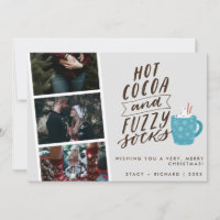 Hot Cocoa Fuzzy Socks Foto Weihnachten