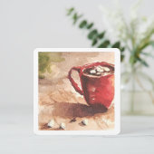 Hot Cocoa Grußkarte Feiertagskarte (Stehend Vorderseite)