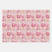 Hot Cocoa Holiday Party Watercolor Art Geschenkpapier Set (Vorderseite 2)