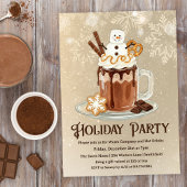 Hot Cocoa Holiday Party with Snowman Marshmallow Einladung