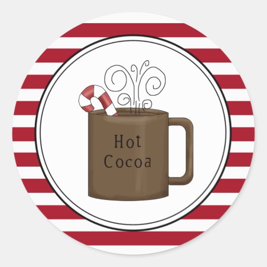 Hot Cocoa Holiday Umschlag Aufkleber Stickers (Vorderseite)