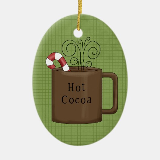 Hot Cocoa Keramik Weihnachten Keramikornament (Vorne)