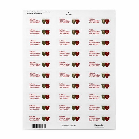 Hot Cocoa Mailing Labels (Vorne)