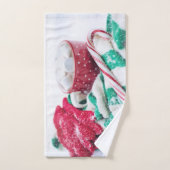Hot Cocoa Marshmallows & Candy Cane Weihnachten Badhandtuch Set (Handtuch)