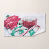 Hot Cocoa Marshmallows & Candy Cane Weihnachten Badhandtuch Set (Handtuch)