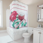 Hot Cocoa Marshmallows & Candy Cane Weihnachten Duschvorhang (Beispiel)