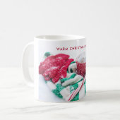 Hot Cocoa Marshmallows & Candy Cane Weihnachten Kaffeetasse (Vorderseite Links)