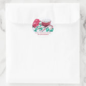 Hot Cocoa Marshmallows & Candy Cane Weihnachten Runder Aufkleber (Tasche)