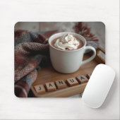 Hot Cocoa mit Word Tiles Mousepad (Mit Mouse)