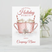 Hot Cocoa Mugst Feiertage Einladung (Stehend Vorderseite)