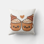 Hot Cocoa Paar Pillow - Cute Cozy Winter Decr Kissen (Rückseite)
