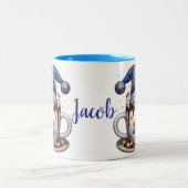 Hot Cocoa personalisieren Zweifarbige Tasse (Mittel)