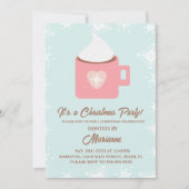 Hot Cocoa Schneeflocken Weihnachten Party Einladung (Vorderseite)