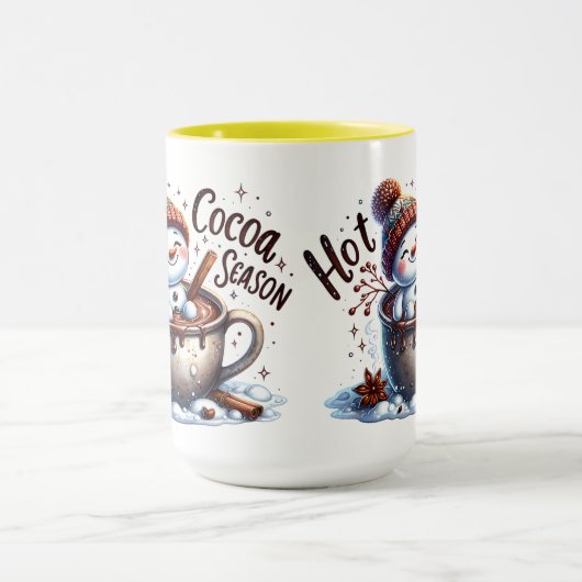 Hot Cocoa Season Snowman Tasse (Zentrum)
